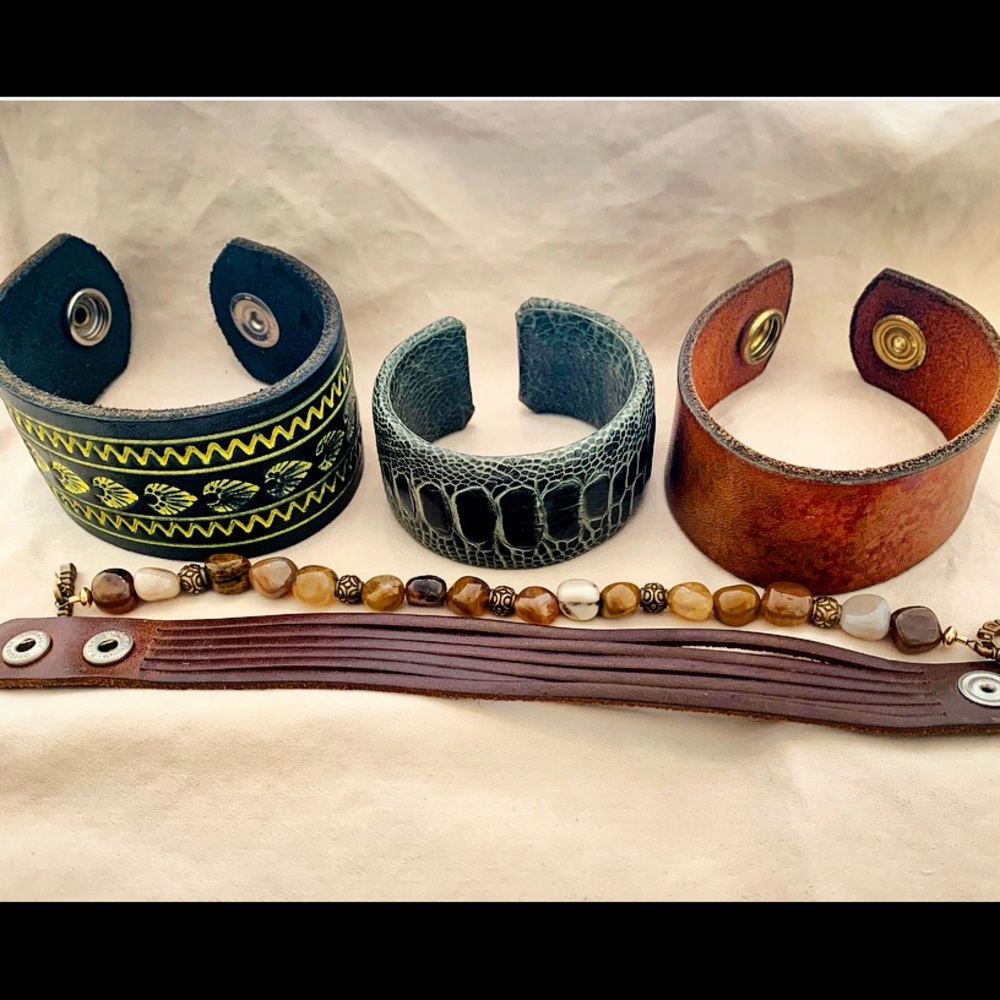 GENUINE LEATHER Bracelet bunch